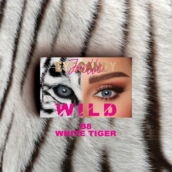 EYECANDY NON MEDICATED CONTACT LENS B8 WHITE TIGER - PWR 0